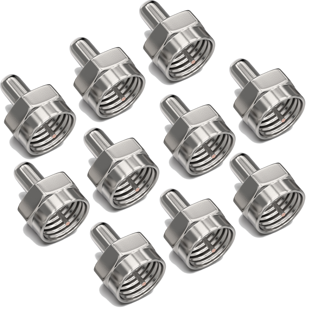 RedStar24 Terminateur F 75 Ohm – Lot de 10 – Terminaison de câble coaxial satellite – Entièrement métallique, résistant à la corrosion
