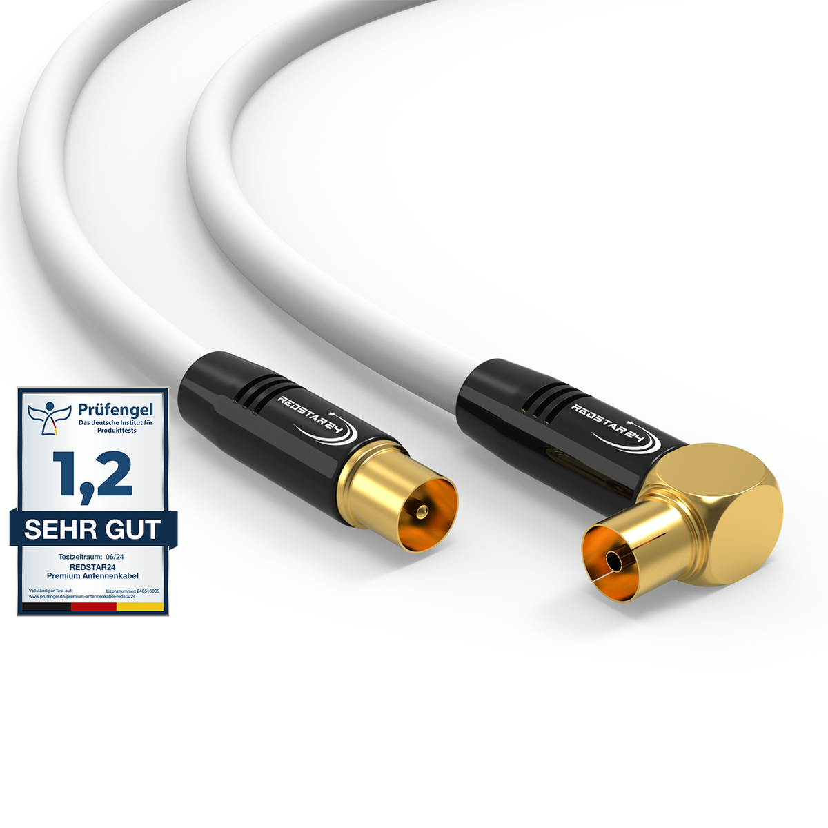 RedStar24 TV antenna cable coaxial 135dB - HDTV, DVB-T2, radio, DAB, 4K UHD