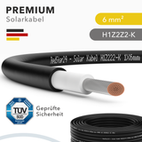 Solarkabel 6mm² TÜV geprüft Solarleitung PV Kabel für Photovoltaik Anlagen Kupfer 5m-100m