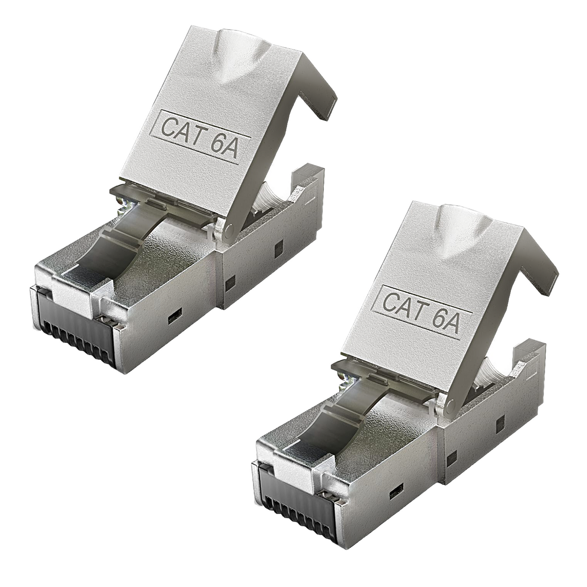 RedStar24 CAT6a network connector RJ45 tool-free – shielded – 10 Gigabit Ethernet – for installation cables – sets of 1 to 24 pieces