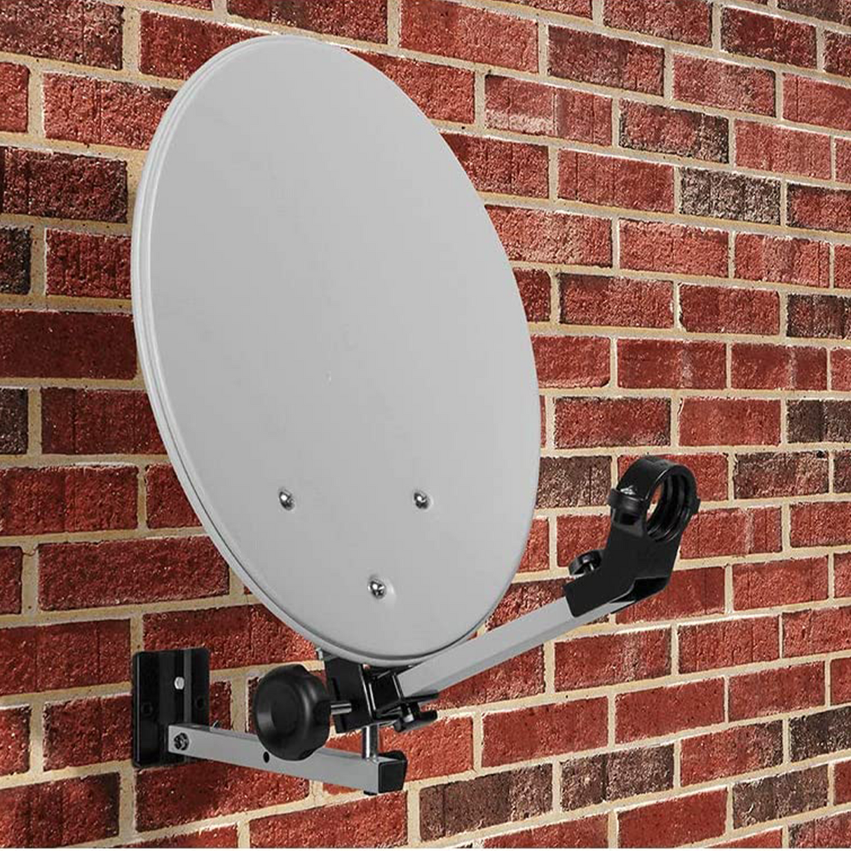 Kit satellite camping 35 cm – Antenne parabolique, LNB simple 0,1 dB, câble, ventouse et valise – Système satellite mobile HD