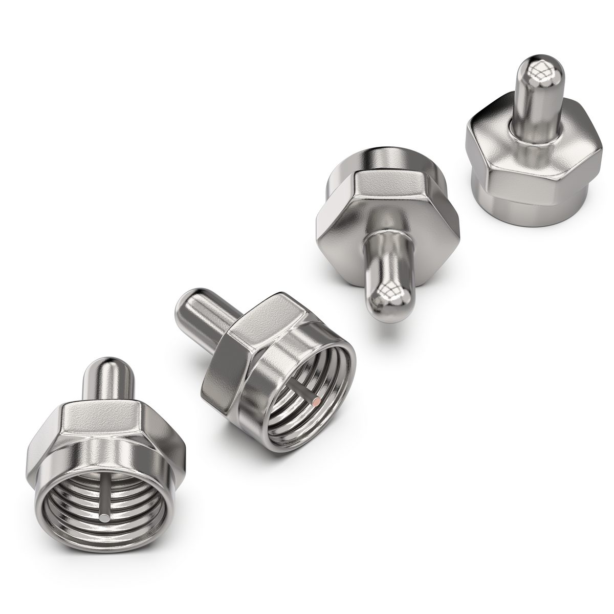 RedStar24 F-termination resistor 75 Ohm – 10 piece set – Sat coaxial cable termination – solid metal, corrosion-protected