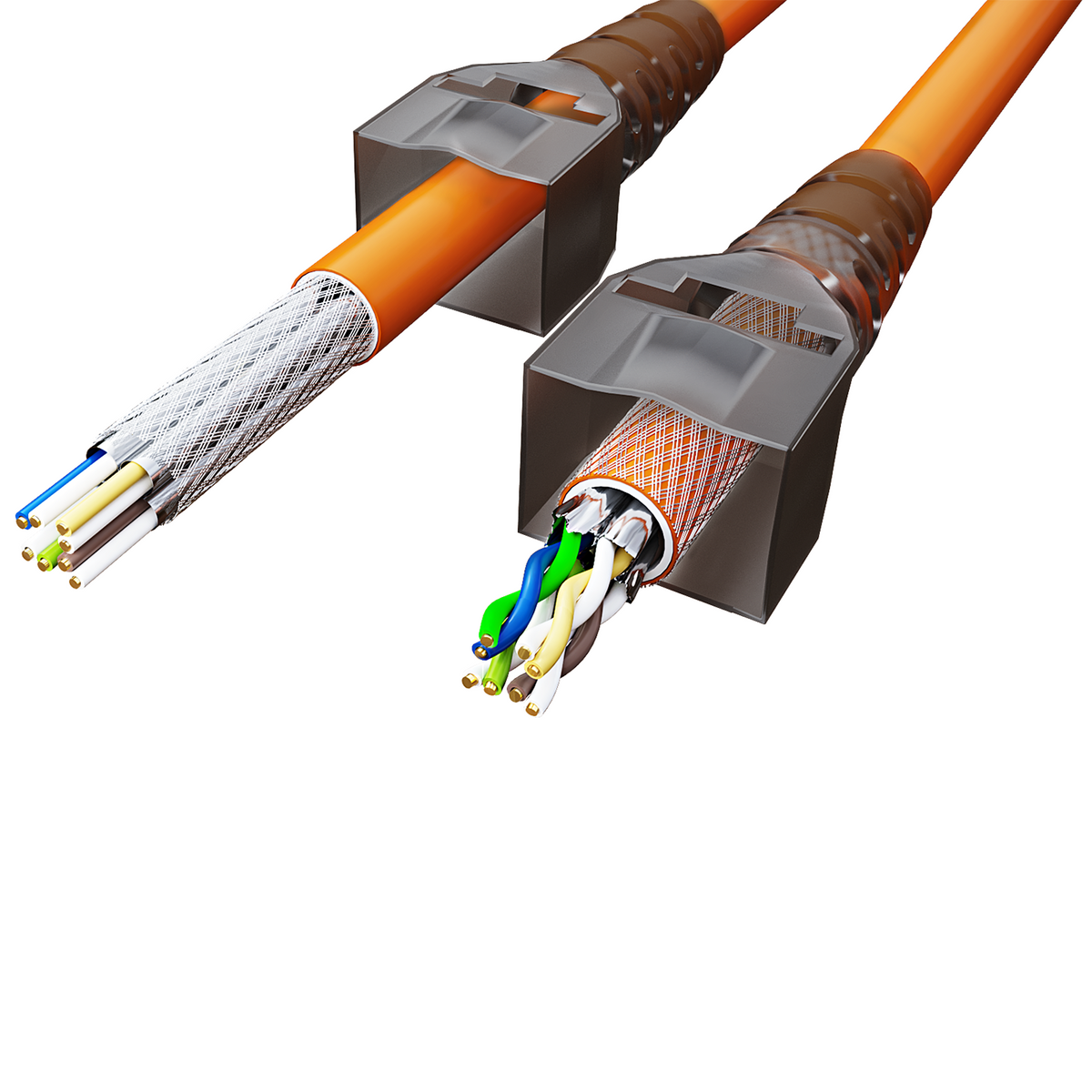 RedStar24 CAT6a network connector RJ45 tool-free – shielded – 10 Gigabit Ethernet – for installation cables – sets of 1 to 24 pieces