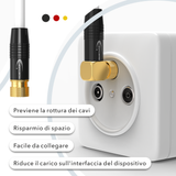 RedStar24 SAT Cable 135 dB – 1x 90° F-angle connector + 1x F-connector – Satellite cable / antenna cable – UHD, DVB-S2, DVB-C, cable internet – Black/White – 1m to 20m