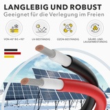 Solarkabel 6mm² TÜV geprüft Solarleitung PV Kabel für Photovoltaik Anlagen Kupfer 5m-100m