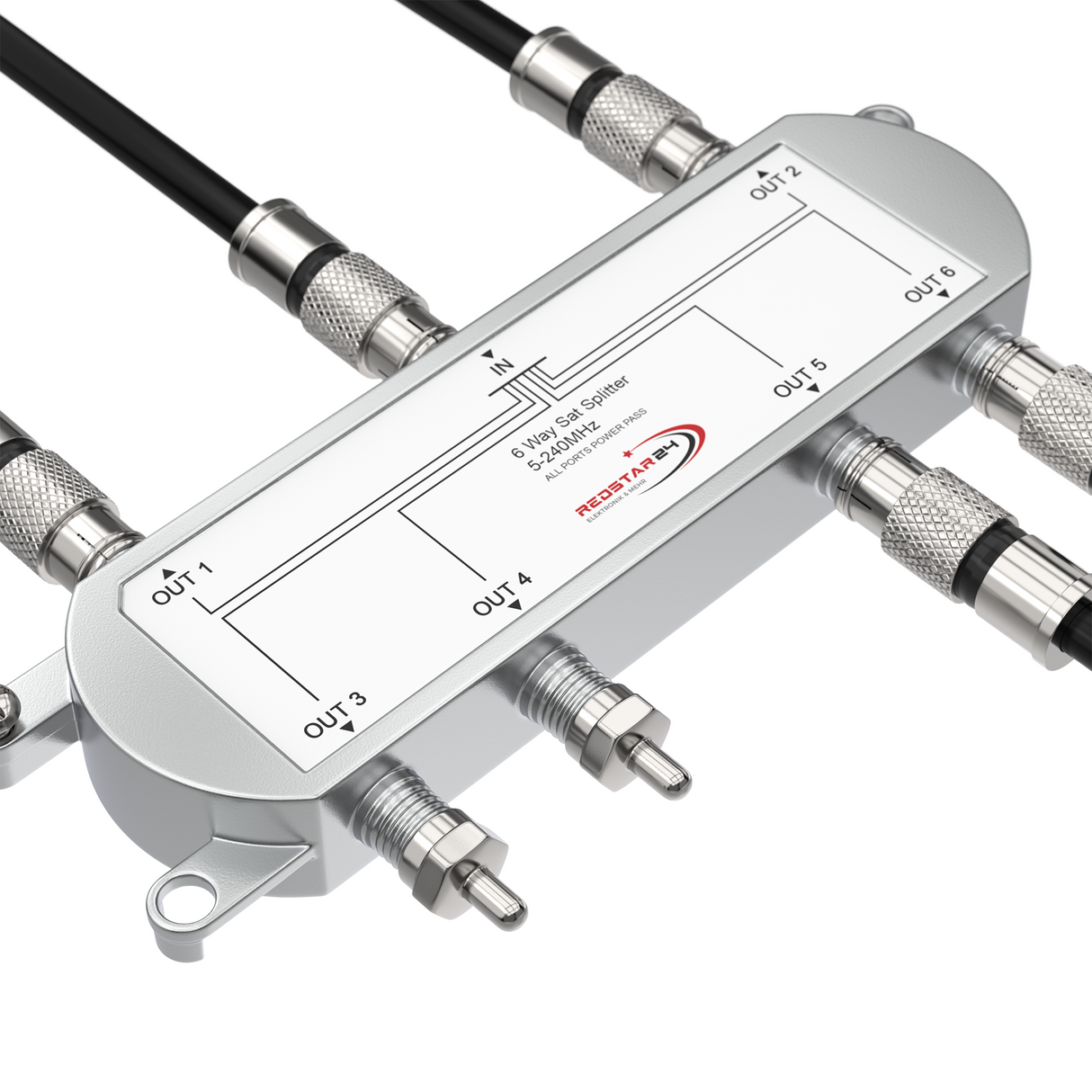 RedStar24 Terminateur F 75 Ohm – Lot de 10 – Terminaison de câble coaxial satellite – Entièrement métallique, résistant à la corrosion