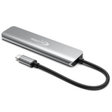 RedStar24 USB C Hub 7-in-1 Adapter – HDMI 4K, USB 3.0, MicroSD/SD, USB-C &amp; PD 100W – Space Gray for MacBook, Laptop, Samsung, TV