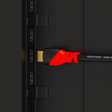 RedStar24 HDMI 2.0 Cable – 4K Ultra HD @60Hz, Dolby Atmos, DTS:X, Gold-Plated Connectors – Black/Red – 0.5m to 5m