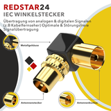 90° Koaxialadapter Set – 2er, 4er oder 10er Pack