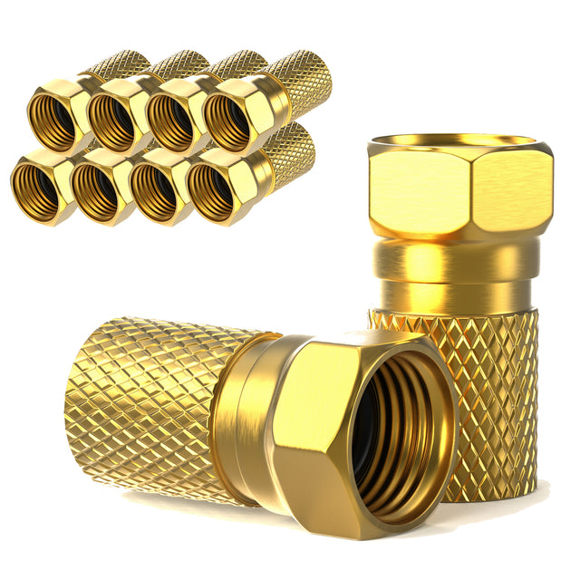 RedStar24 F-Stecker 7mm vergoldet für SAT Koaxialkabel