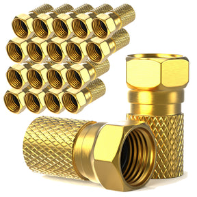SAT Kabel Stecker 7mm – RedStar24 F-Stecker vergoldet