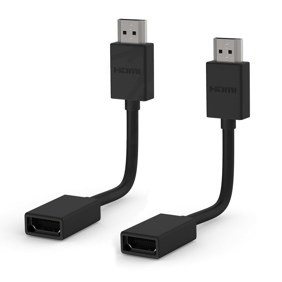 RedStar24 rallonge HDMI 12 cm – adaptateur de câble Fire TV Stick | rallonge HDMI pour Chromecast, Roku, Xbox, PS4/PS5, TV & moniteur – lot de 2
