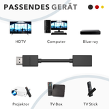 RedStar24 rallonge HDMI 12 cm – adaptateur de câble Fire TV Stick | rallonge HDMI pour Chromecast, Roku, Xbox, PS4/PS5, TV & moniteur – lot de 2