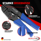 Kabelschuhe rot blau gelb 0,5–6 mm² mit Crimpzange – RedStar24