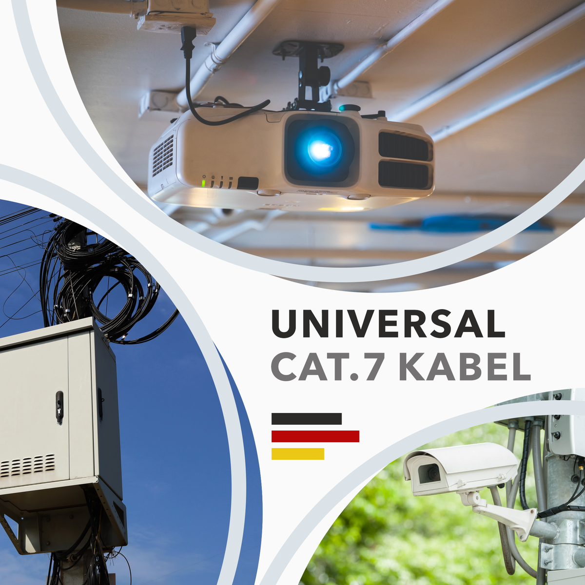 Câble Cat7 S/FTP blindé extérieur – Câble d'installation LAN résistant aux UV 10 Gbit/s | RedStar24