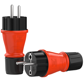 Schuko Stecker mit Knickschutztülle für Verlängerungskabel RedStar24