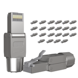 RedStar24 RJ45 Stecker werkzeuglos CAT 7 / CAT 6a – 10 Gbit/s, geschirmt, AWG 22–24