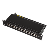 Kompaktes 10-Zoll Patchpanel Cat.6, geschirmt – LogiLink
