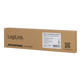 LogiLink Panneau de brassage Cat.6A – 24 ports RJ45, blindé, 19 pouces, PoE/PoE+/PoE++, noir (RAL 9005)