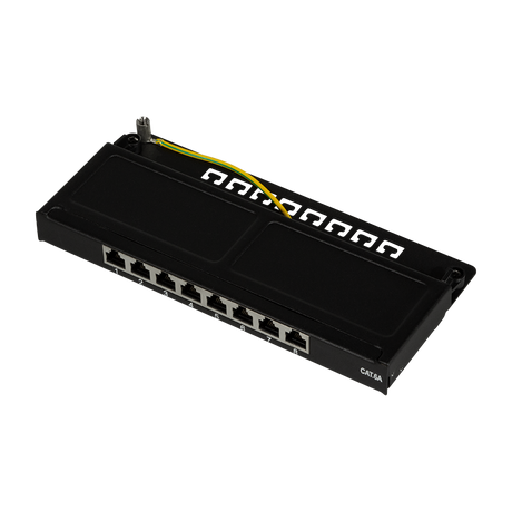 Kompaktes 8-Port Patchpanel für Desktop &amp; Wand – Cat.6A, PoE++