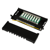 Panneau de brassage LogiLink Cat.6A – 8 ports RJ45, blindé, compact pour montage mural et sur bureau, PoE/PoE+/PoE++, noir (RAL 9005)