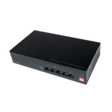 LogiLink Commutateur PoE 5 ports NS0098 – Commutateur Fast Ethernet avec PoE+, 30 W par port, IEEE 802.3at/af, Plug & Play