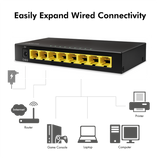 Lüfterloser 8-Port Gigabit Switch für Büro &amp; Heimnetzwerk – LogiLink