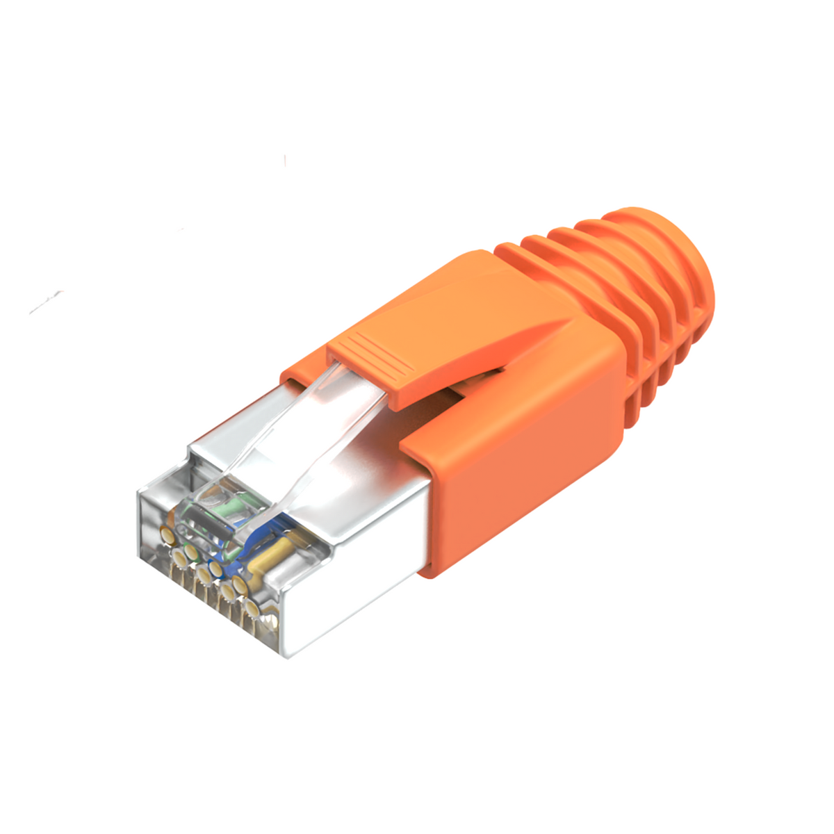 10x RJ45 connector Cat 7 Pass-Through – LAN network connector for installation cable, Ethernet crimp connector 10 Gigabit