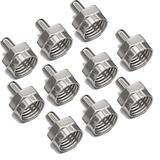 RedStar24 Terminateur F 75 Ohm – Lot de 10 – Terminaison de câble coaxial satellite – Entièrement métallique, résistant à la corrosion