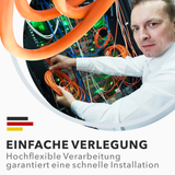 Câble d'installation Cat7 S/FTP 1000 MHz – LSZH Eca, AWG23, PiMF, Orange | RedStar24