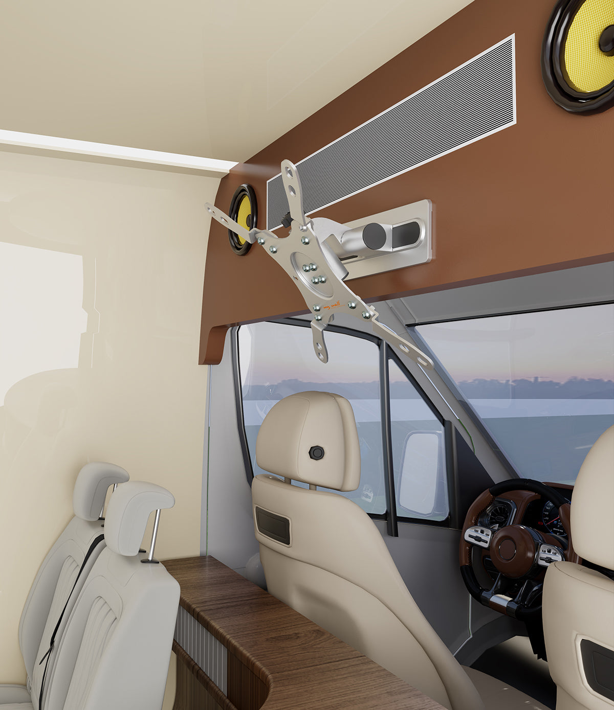 my wall TV Wandhalterung für Wohnmobile & Wohnwagen (HC 2-1 L)