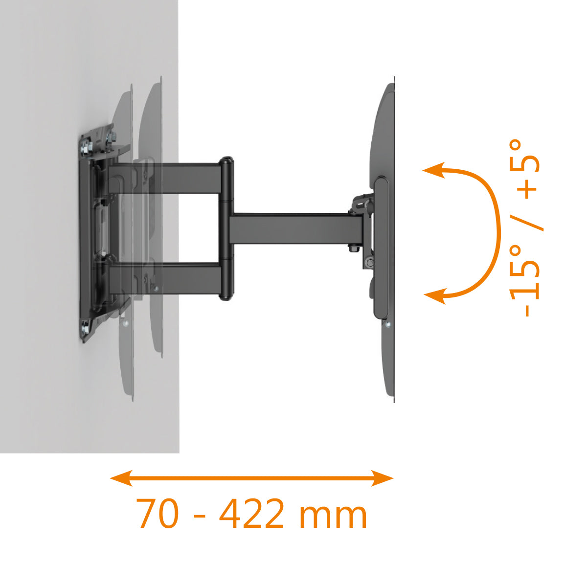 my wall TV Wandhalterung schwenkbar für XXL Fernseher (HF 23 L)