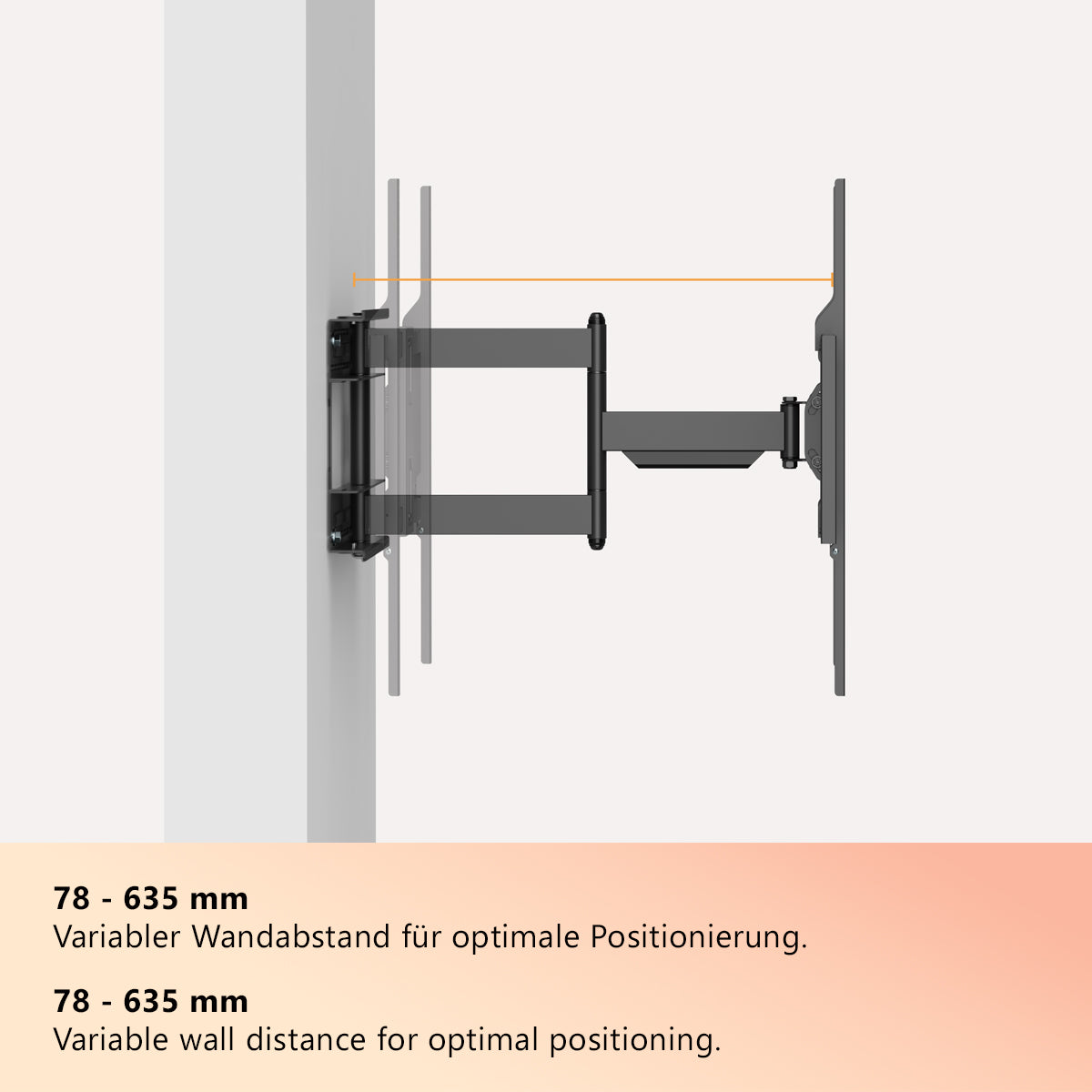 my wall TV Wandhalterung schwenkbar für XXL Fernseher (HF 7 L)