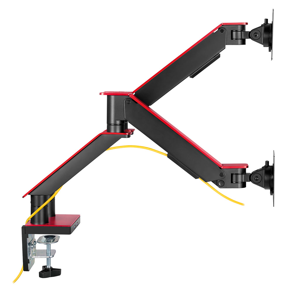 my wall Vollbeweglicher Tischhalter mit Gasdruckfeder für 2 Flachbildschirme (HL 25-2 L)