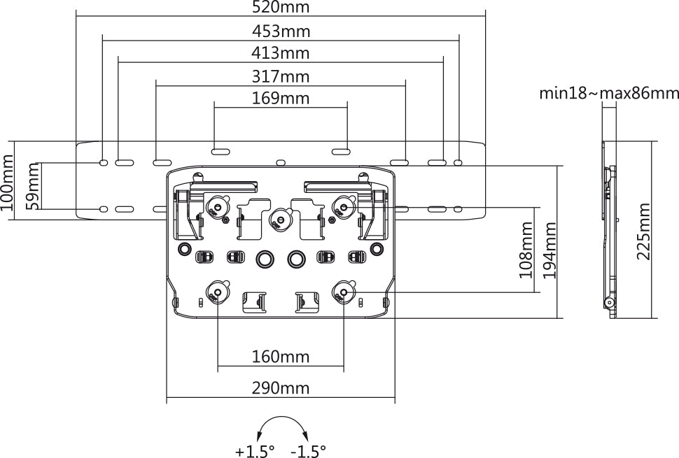 my wall Ultraflache Wandhalterung für die Samsung® Q-Serie (HL 33 L)