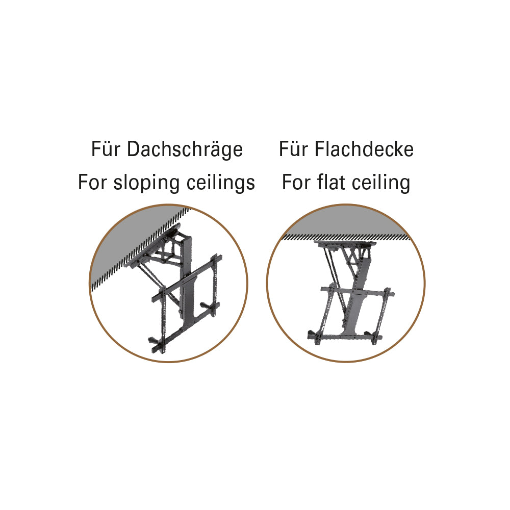 my wall Motorisierter & klappbarer Deckenhalter für Flachbildschirme (HL 44 ML)