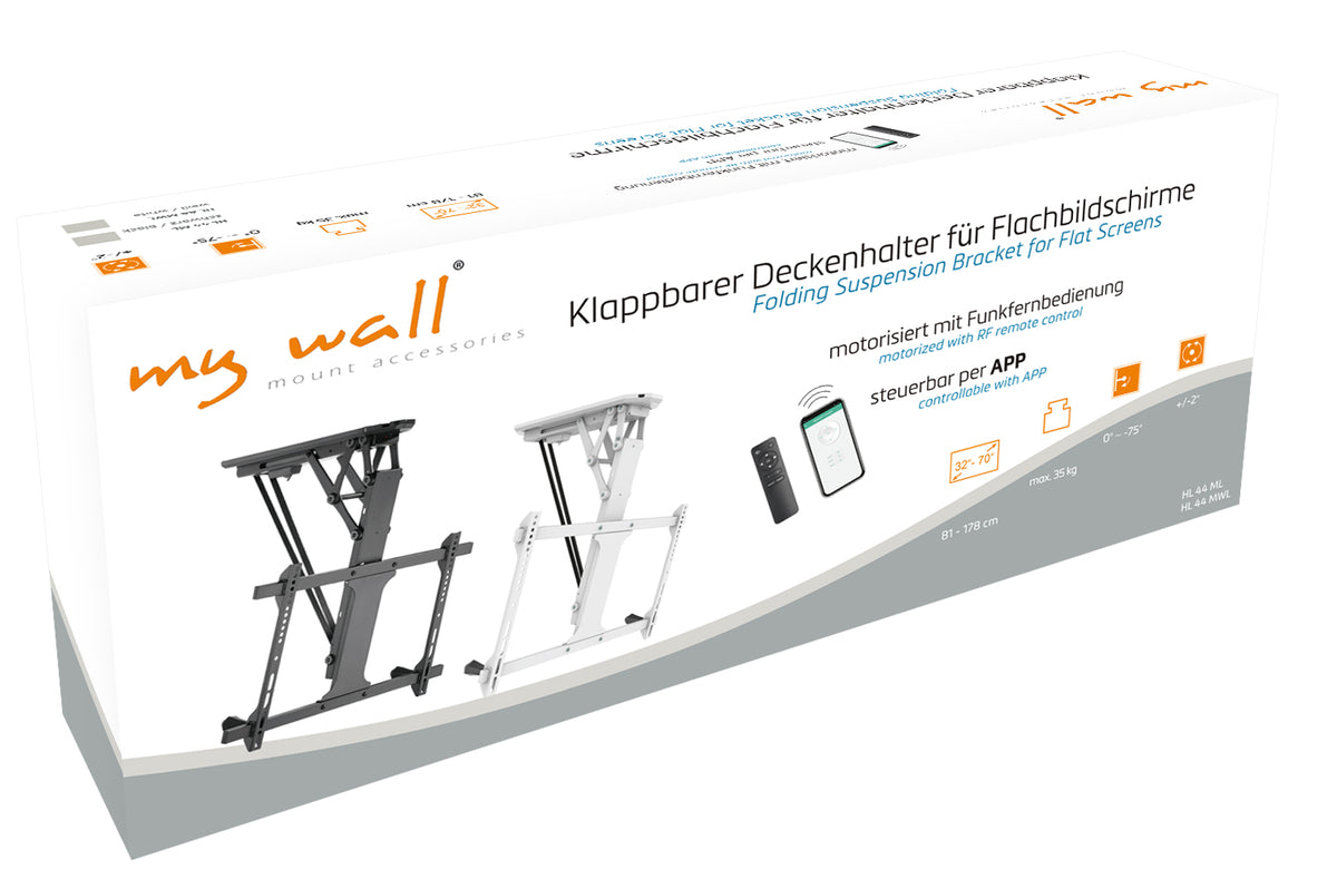my wall Motorisierter & klappbarer Deckenhalter für Flachbildschirme (HL 44 MWL)