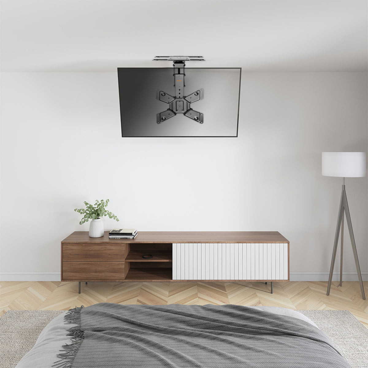 my wall Motorisierter & klappbarer Deckenhalter für Flachbildschirme (HL 46 ML)