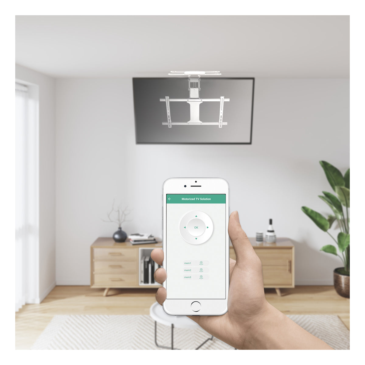 my wall Motorisierter & klappbarer TV Deckenhalter (HL 49 MWL)