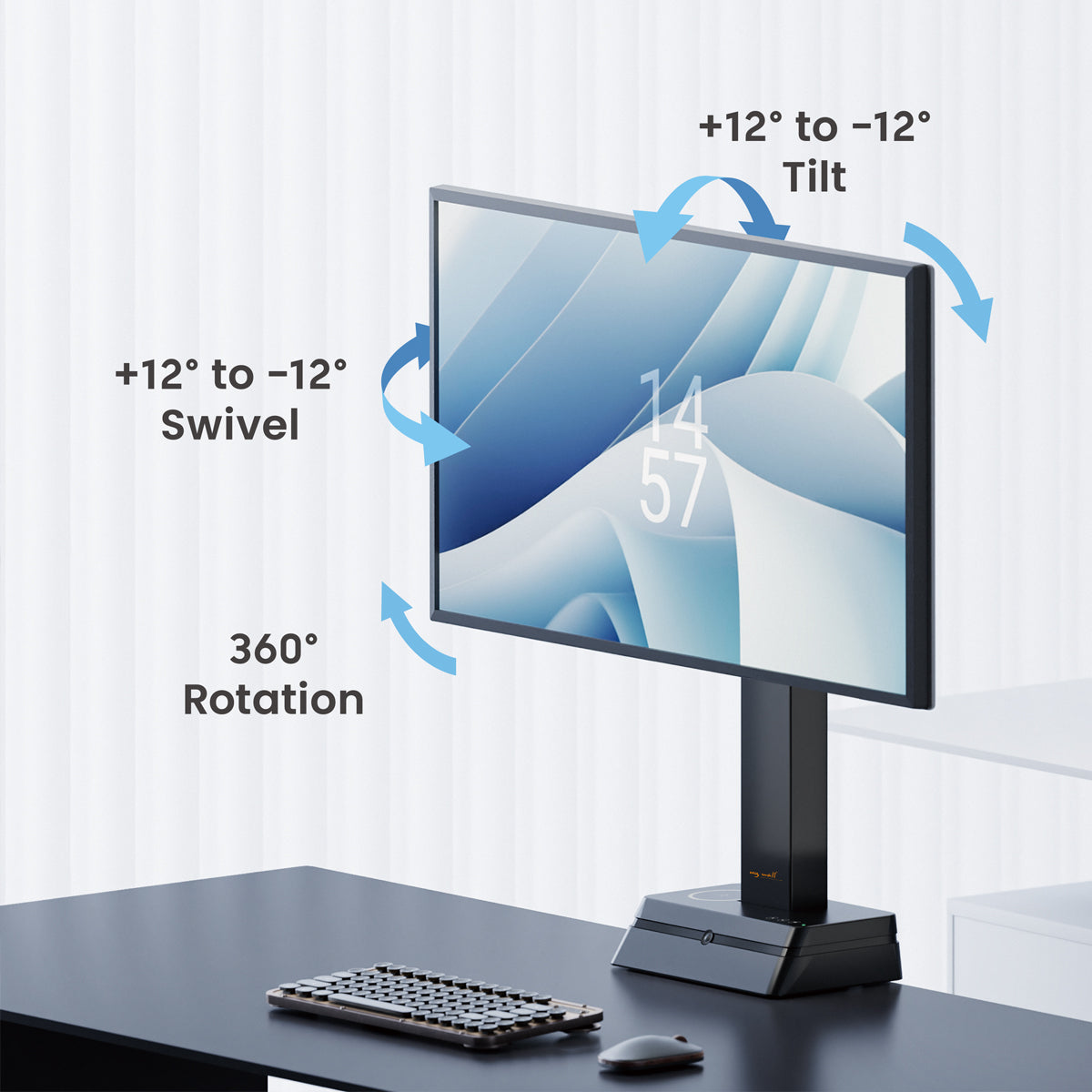 my wall Monitor Halterung mit Eye Level Höhenverstellung (HL 66-1 L)