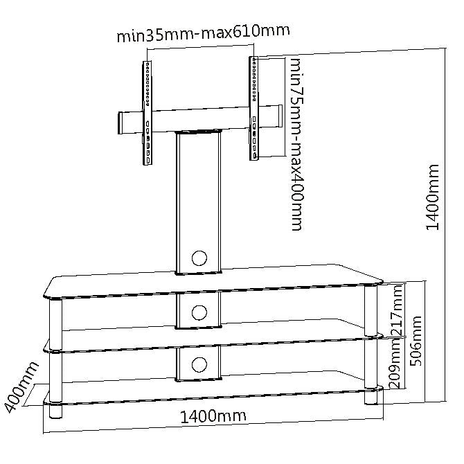 my wall TV / HiFi Regal (HM 2 L)