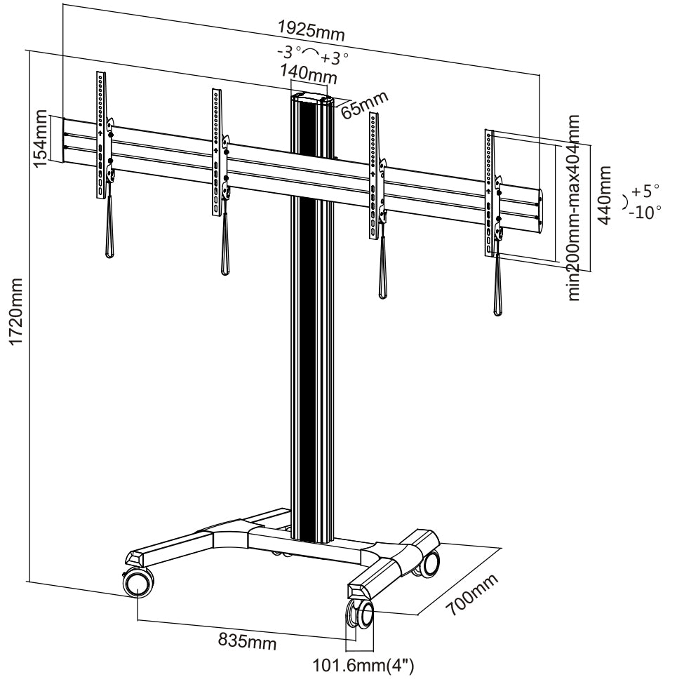 my wall Standfuß für 2 LCD Bildschirme (HP 113 L)