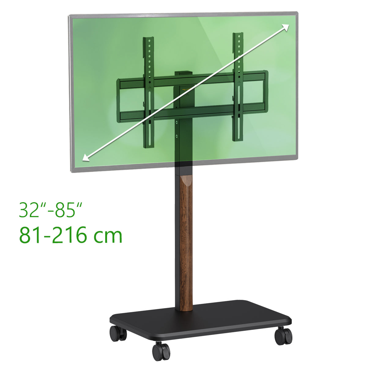 my wall TV Ständer mit Rollen höhenverstellbar (HP 126 L)