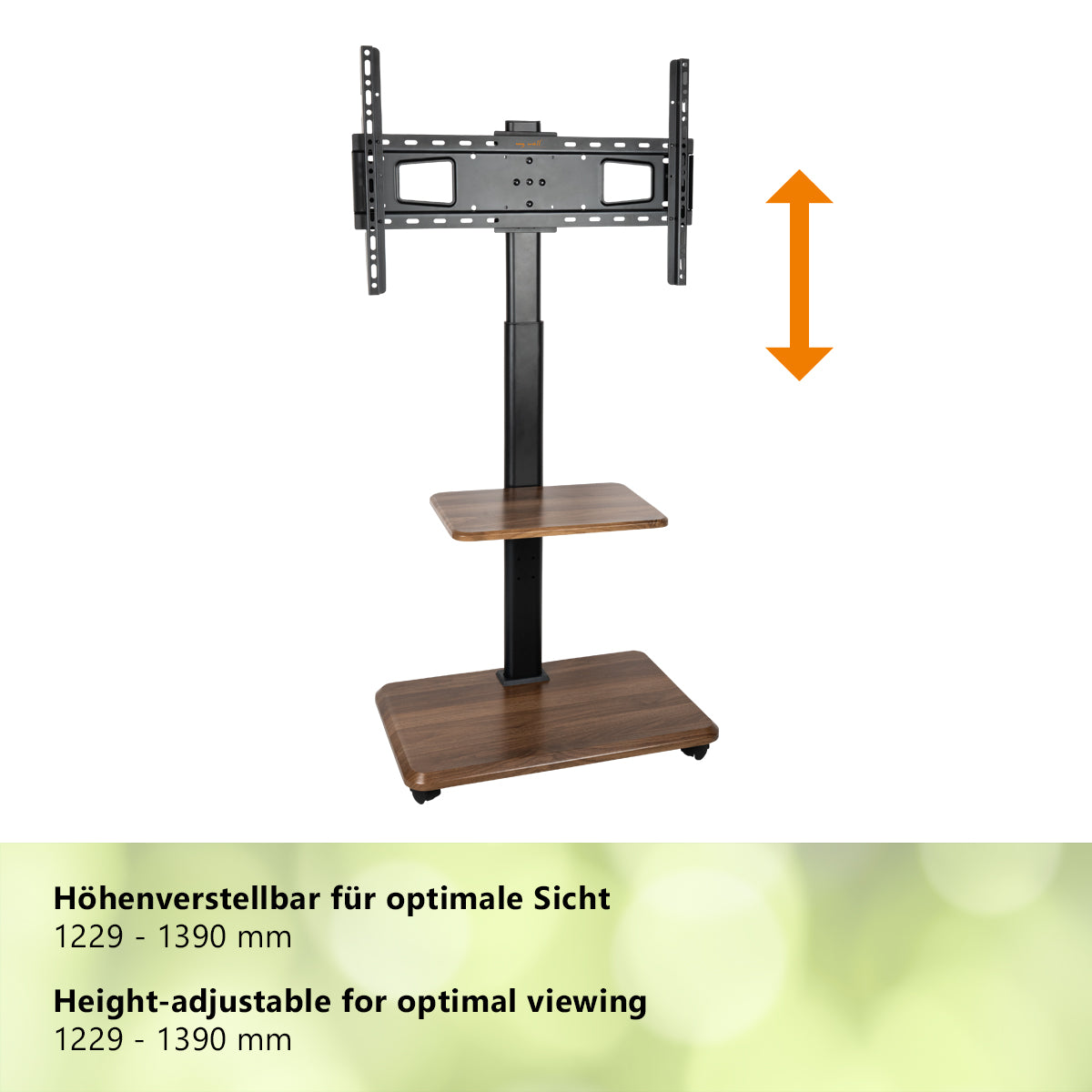 my wall TV Ständer mit Rollen höhenverstellbar (HP 130 L)