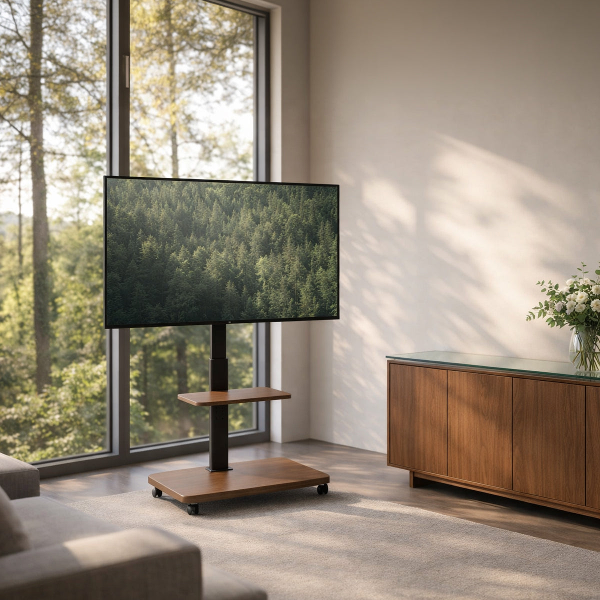 my wall TV Ständer mit Rollen höhenverstellbar (HP 130 L)