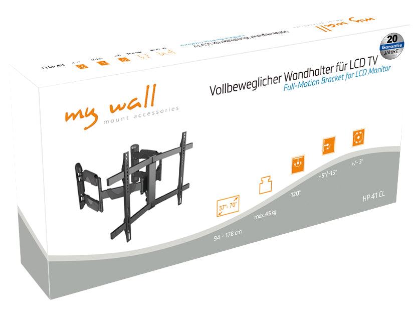 my wall Wandhalter für Curved- und Flachbildschirme zur Eckmontage (HP 41 CL)