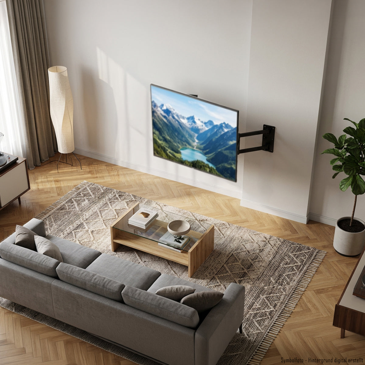 my wall Bewegliche TV Wandhalterung mit geteilter Wandplatte (HP 57 L)