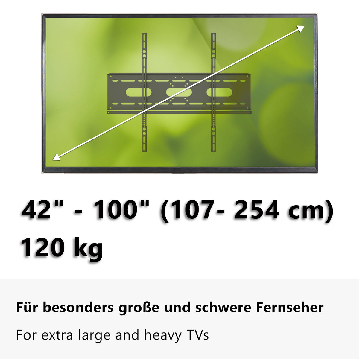 my wall TV Wandhalter mit Diebstahlschutz für XXL TV (HP 6-4 SL)