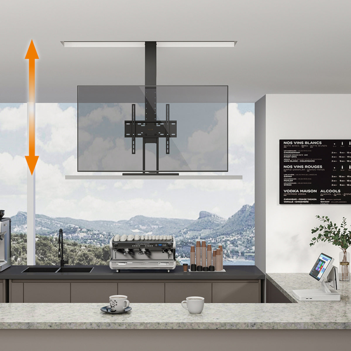 my wall Motorisierter TV-Lift zum Einbau in die Decke (HP 64 L)