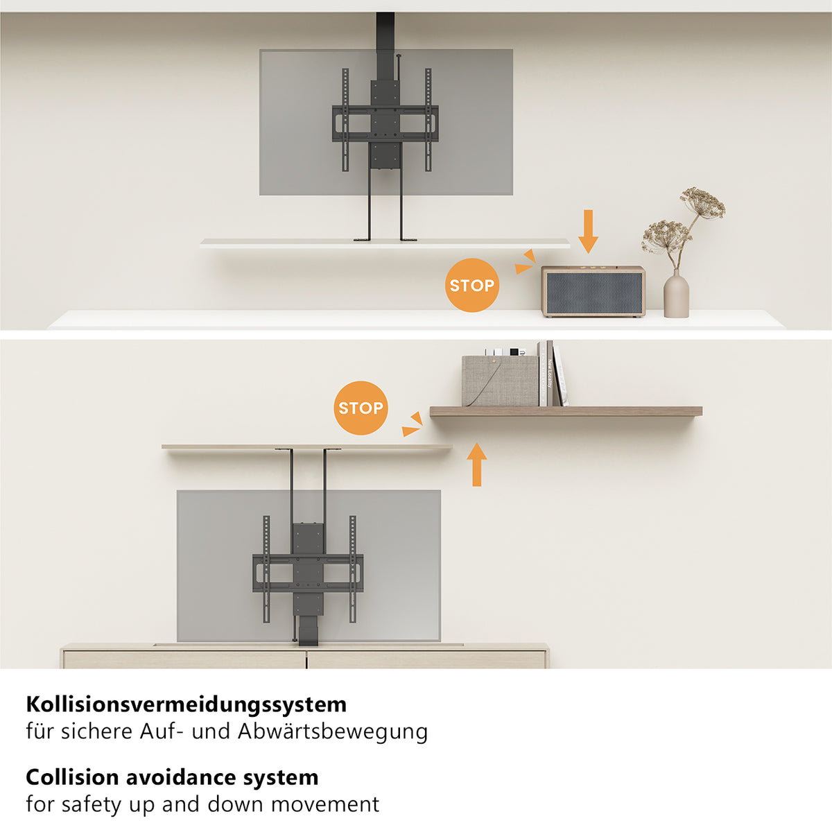 my wall Elektrischer TV Lift zum Hochfahren und Herunterlassen (HP 66-3 L)